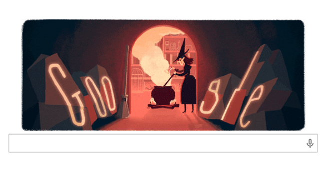 La bruja y su pócima, en el doodle de Google