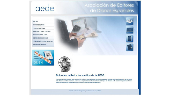AEDE Web hackeada